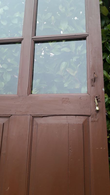 Porte vitrée H186,5xL98,5 de communication moulurée