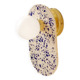 Applique ovale en éco-terrazzo - Coloris bleu outremer