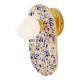 Oval wall light in eco-terrazzo - Ultramarine blue color