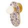Oval wall light in eco-terrazzo - Ultramarine blue color