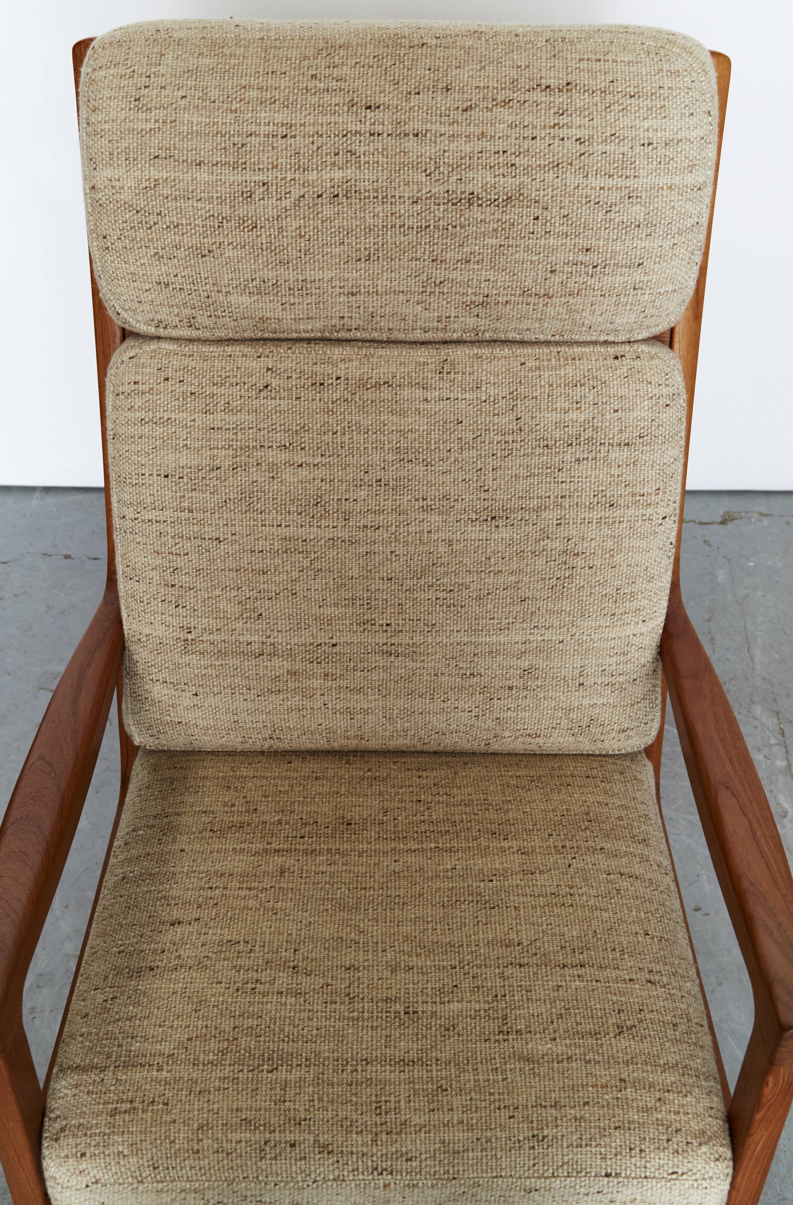 Mid-Century "Senator" Highback Chair by Ole Wanscher for Peter Jeppesen