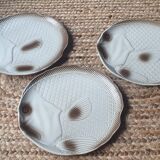 Set of 12 flat plates and dish