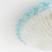 Vintage ceiling light Barovier e Toso - clear light blue glass with structure - Hollywood Regency - Mid Century Italy 1960s - Lighting