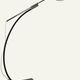 Vintage arc floor lamp with a chrome metal balance, 1970.