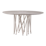 Table basse en métal et mod en marbre de carrare. octopus design m. colombo pour arflex