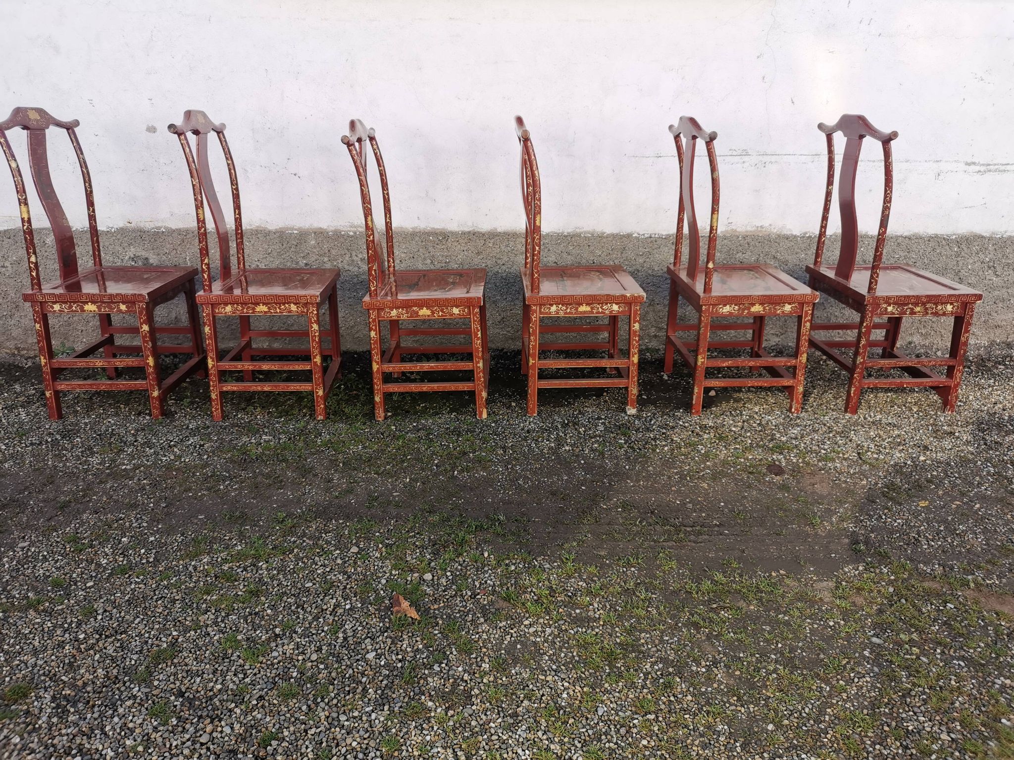 Chinese chairs of the early twentieth century in lacquered wood