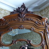 Wardrobe style Louis XV rocaiile 1900 carved walnut