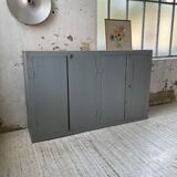 Factory blue patinated workshop furniture