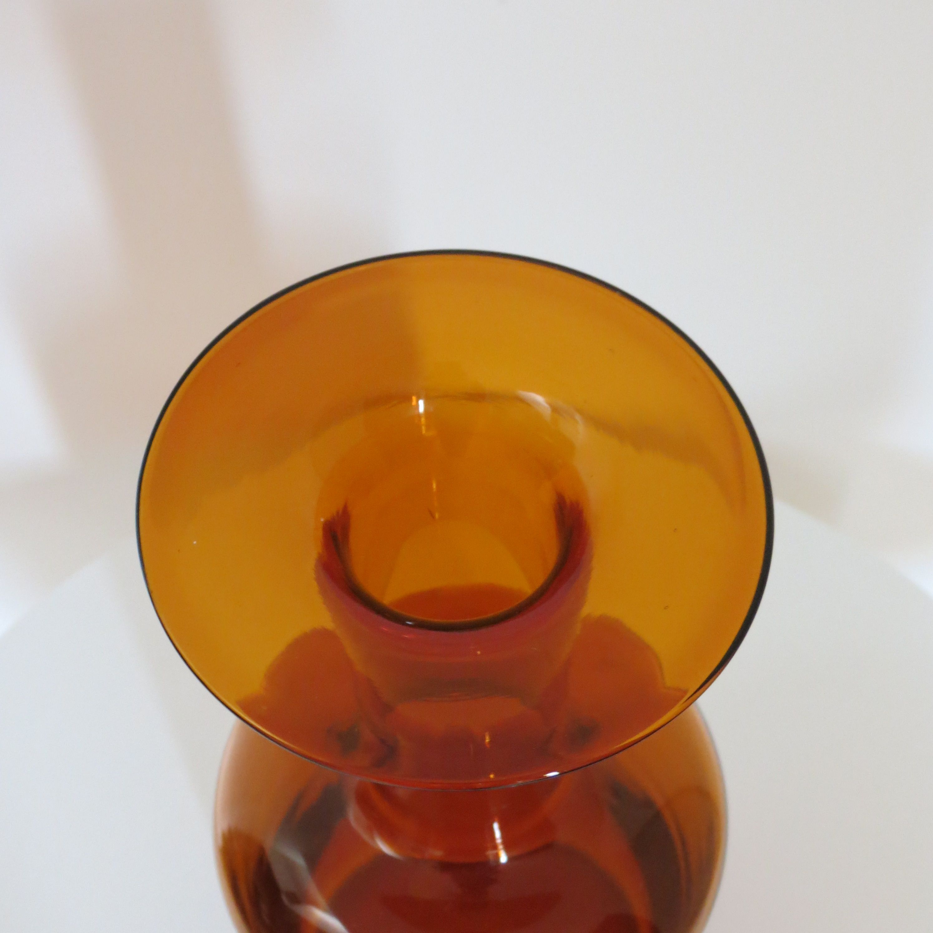 Holmegaard Gulvase By Otto Brauer 1960s Amber