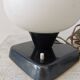 Mid Century Opaline Glass Table Lamp: Retro Bedside Lighting, 1960s Yugosla
