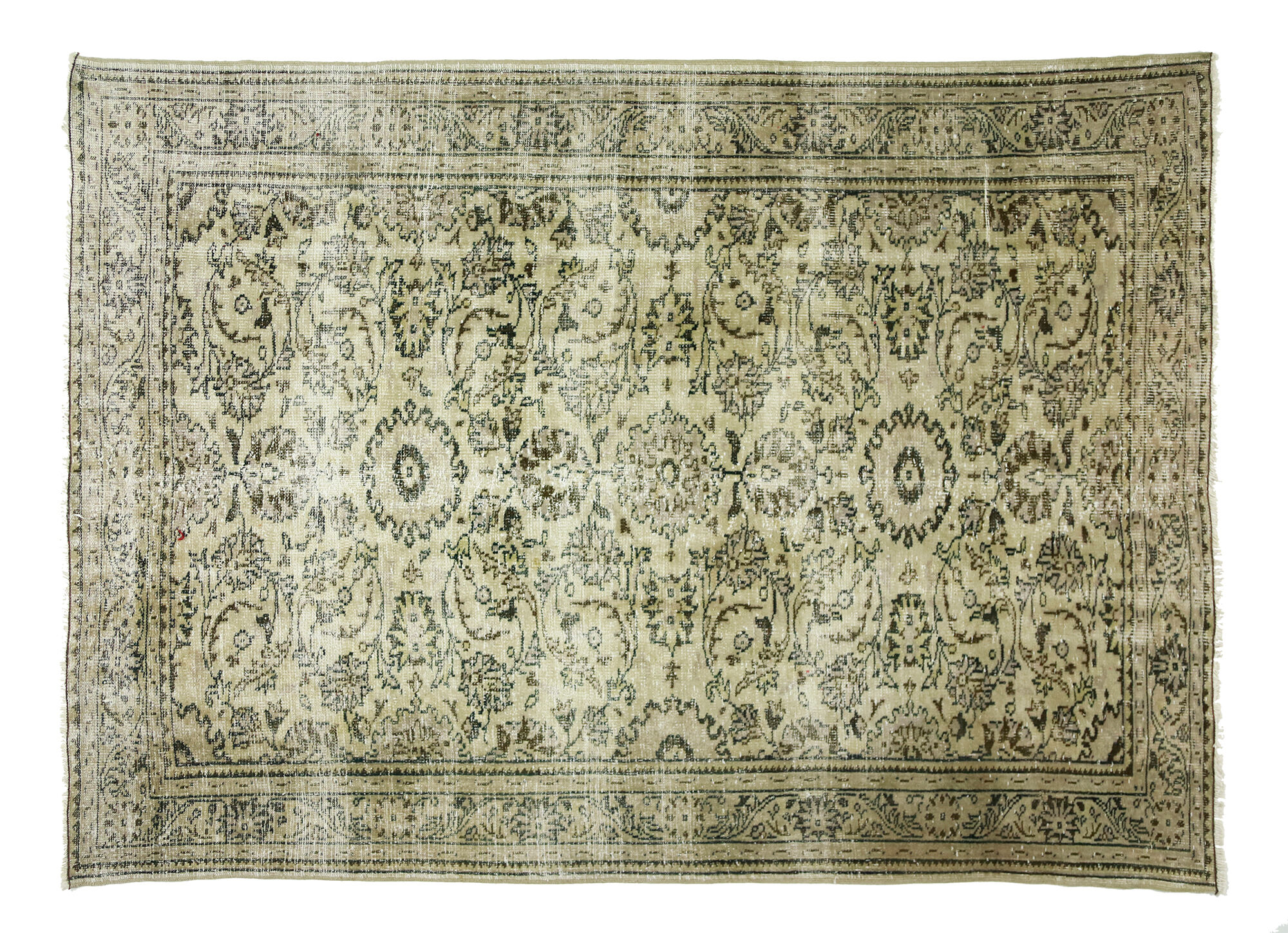 Anatolian handmade vintage rug 280 cm x 205 cm