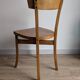 Vintage bistro chair in patinated blonde beech
