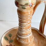 3 vintage handcrafted pottery candle holders