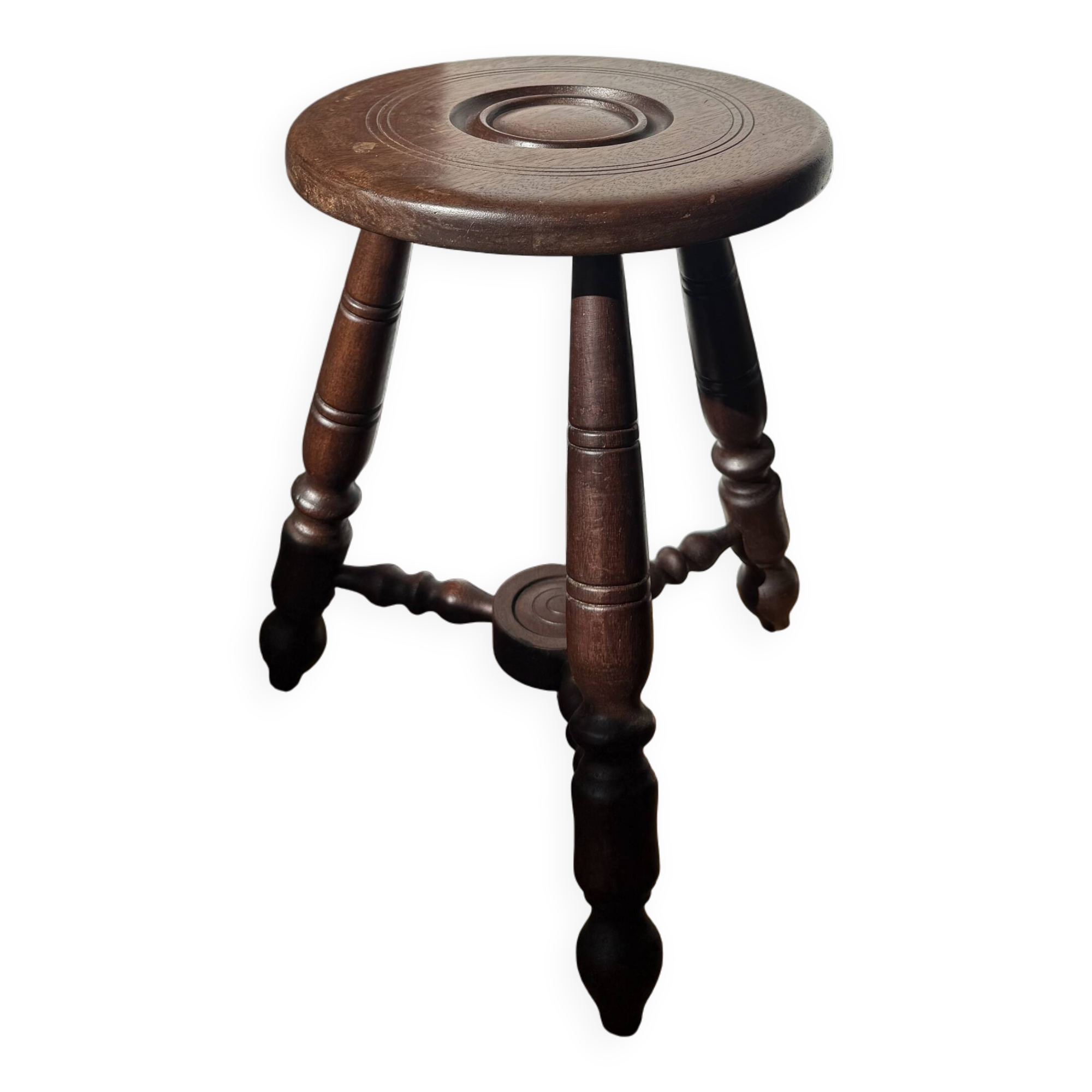 Tabouret en bois rustique