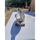 Pair of Art Deco enameled cast iron vases