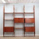 Mid century Italian design teak bookcase 1950s