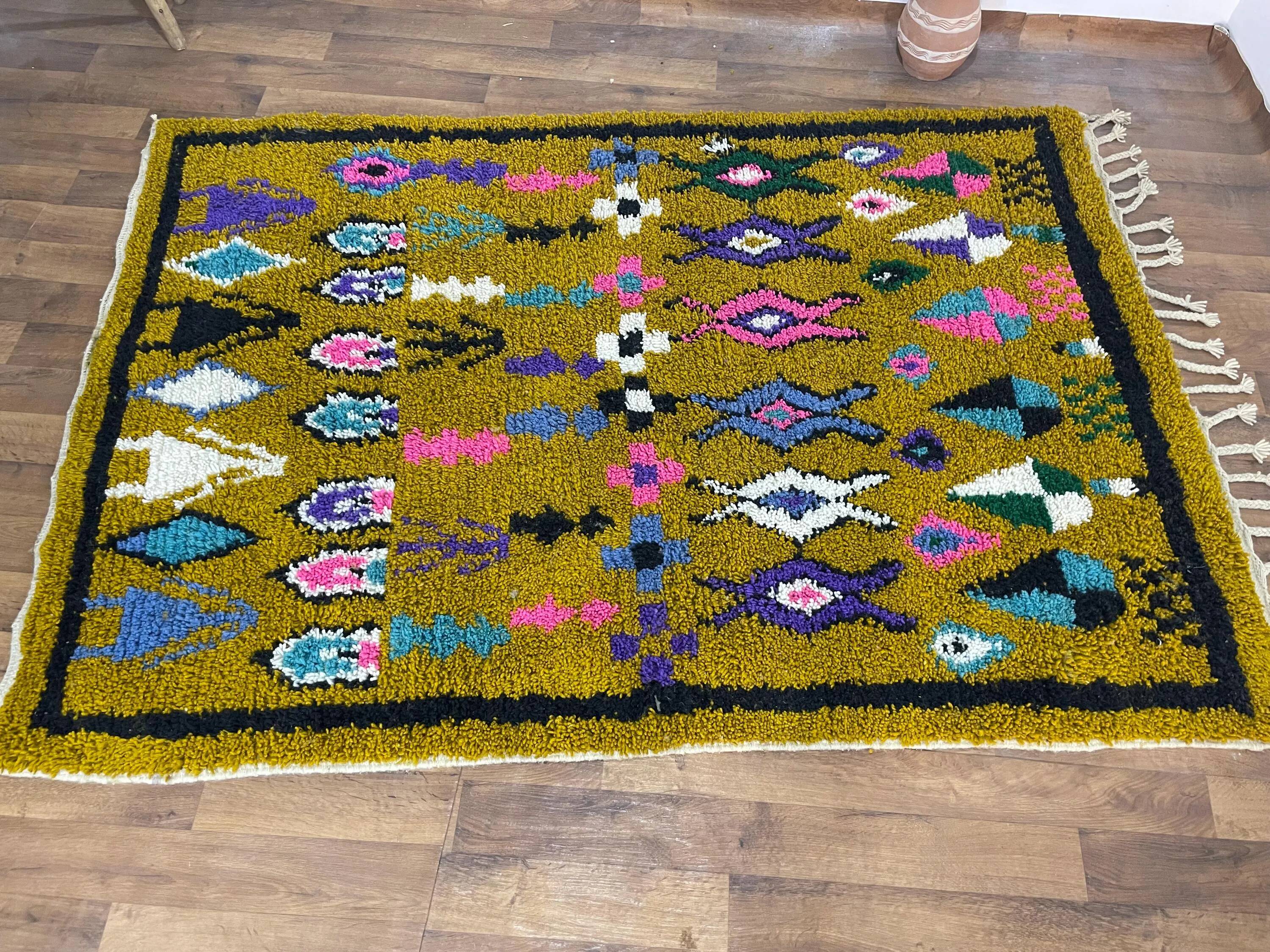 Moroccan rug in natural wool 3x2 m
