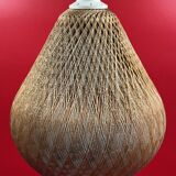 Vintage Scandinavian pear-shaped pendant light in synthetic wire.
