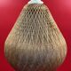 Vintage Scandinavian pear-shaped pendant light in synthetic wire.