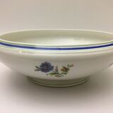 Salad bowl " Lourioux Foëcy " with flower motifs.