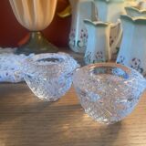 Pair of crystal candlesticks