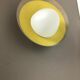 Round metal opaline glass wall light sconce, Italy, 1960s