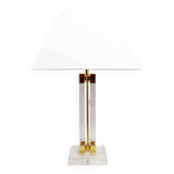 Plexiglas and brass lamp faschian design 1970