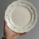 Vintage blue polka dot plate with scalloped edge