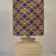 Pair of vintage bedside lamps peacock pattern