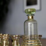 Carafe and its 6 gatsby style glasses