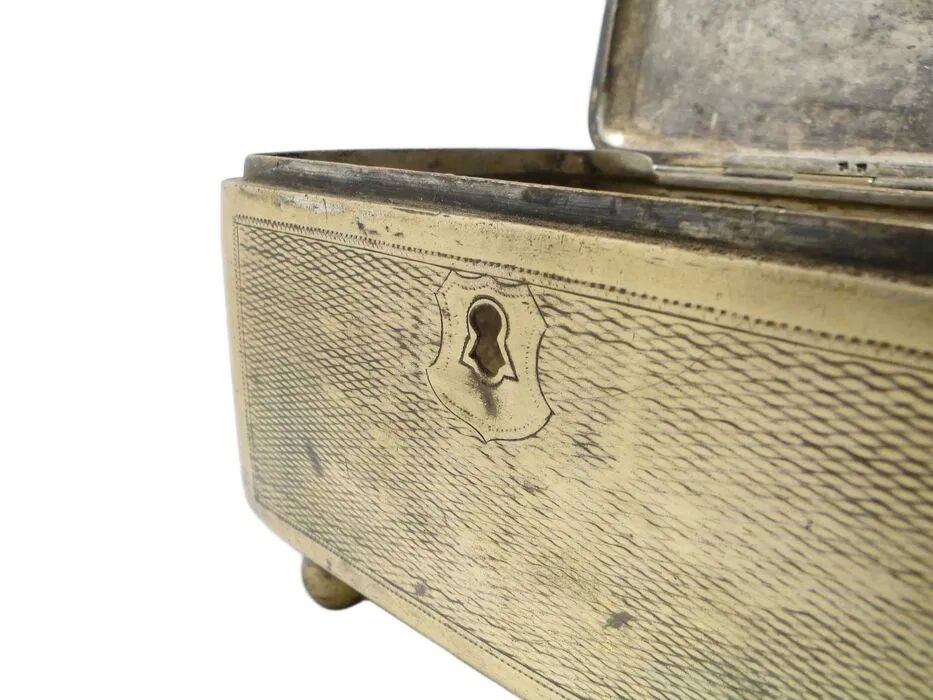 AAZ Art Deco Sugar Bowl, Silver-Plated Brass, Fraget, Poland, 1920s