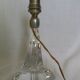 Saint-Louis crystal lamp with a free-form wave base.