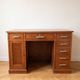 Vintage wooden desk with drawers Retro Wood