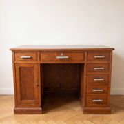Bureau vintage en bois avec tiroirs