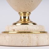 Philippe Barbier lamp travertine brass Hollywood Regency