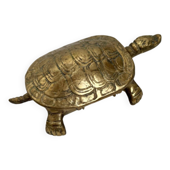 Cendrier tortue laiton vintage