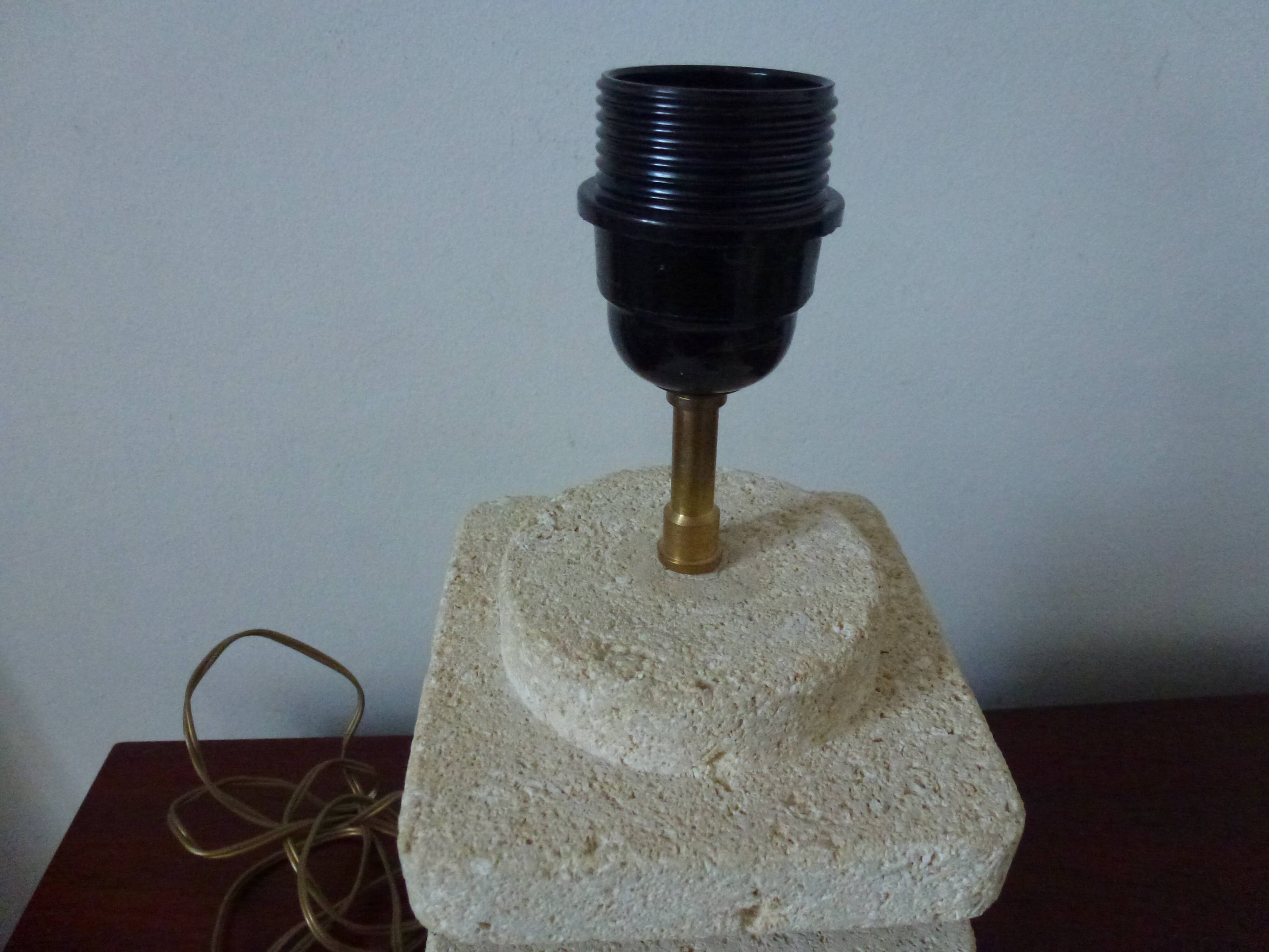 Travertine lamp from the 60s and 70s