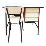 Formica modernist desk and chair