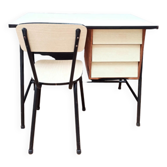 Formica modernist desk and chair