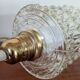 Geometric moulded glass cylindrical lampshade from the 1970s.
