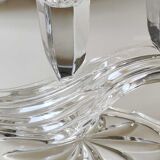 Stylish vintage candlestick, Buder with 3 lights. Lead crystal