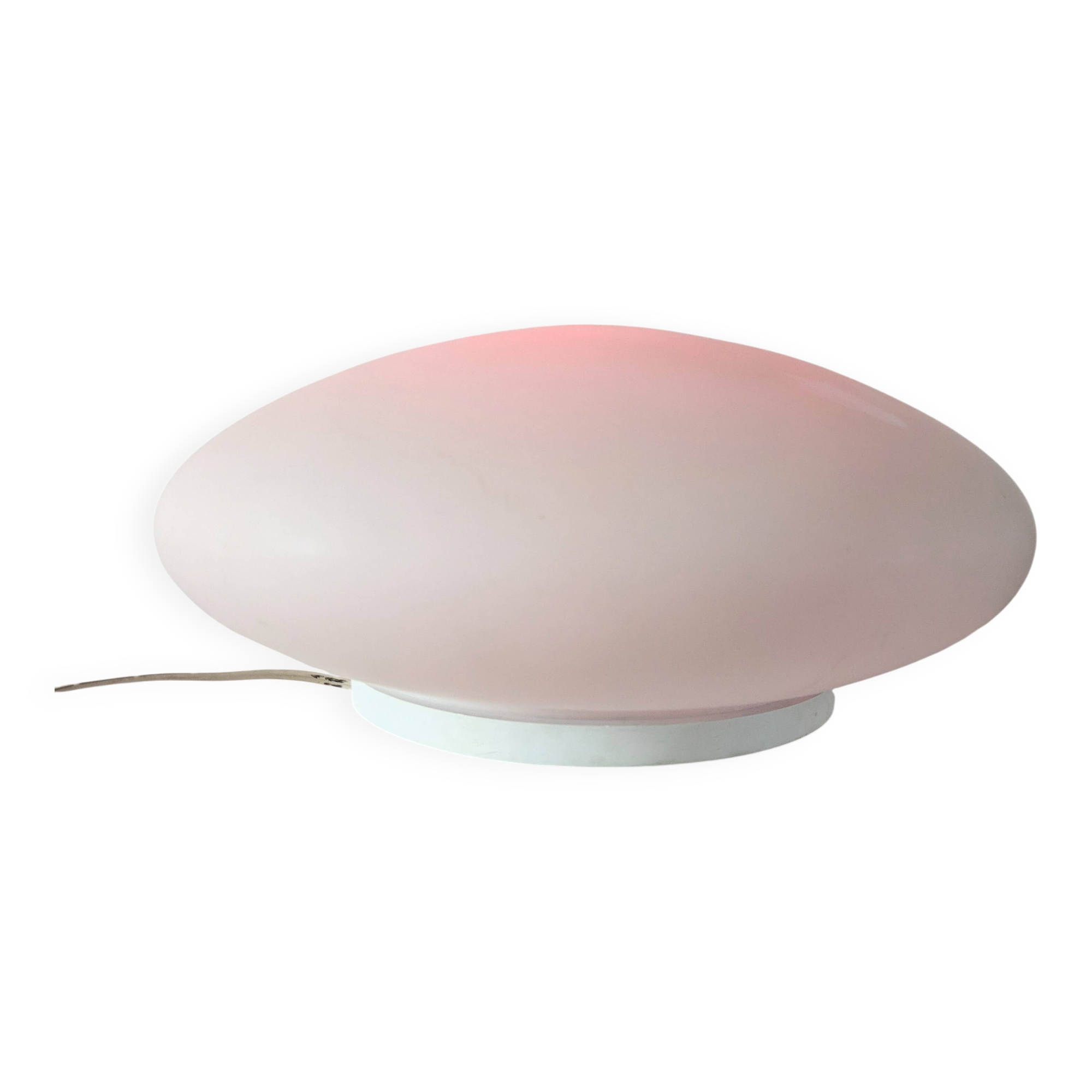 White opaline pebble lamp dlg Joseph André Motte