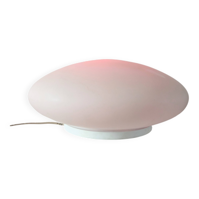 Lampe galet en opaline blanche dlg Joseph André Motte