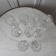 Lot of 9 wine glasses engraved in crystal