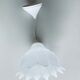 Glass vegetable hanging lamp