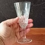 6 FLUTES champagne transparent glass vintage VMC Reims France