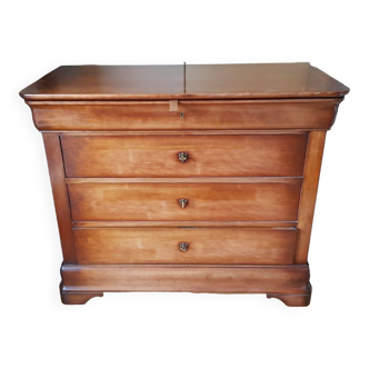 4-drawer chest of drawers in cherry wood