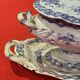 Large porcelain sauciere with blue and white decoration of the 19th century