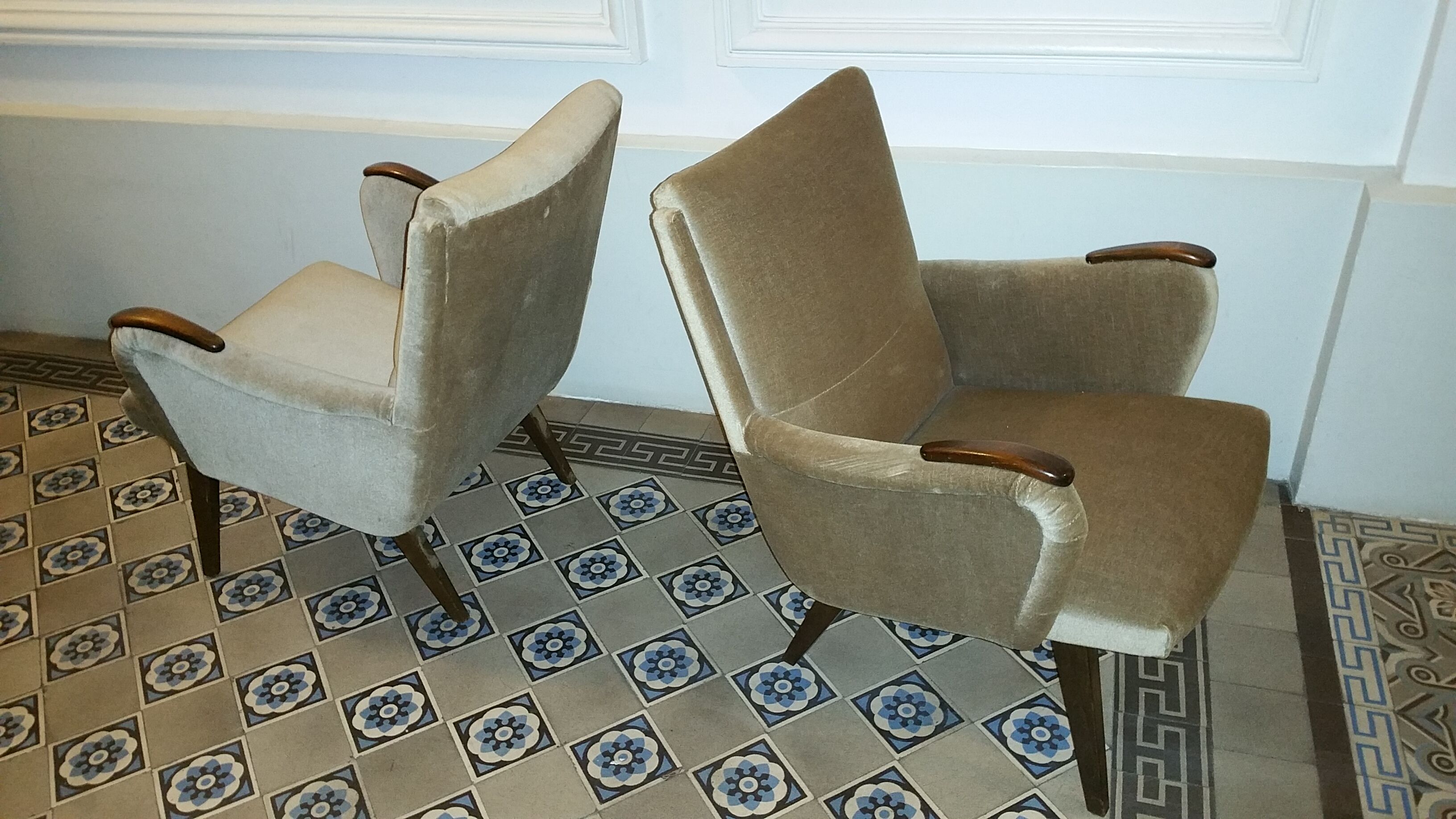 lot of 5 chairs Danish 50/60s Arno Votteler Knoll