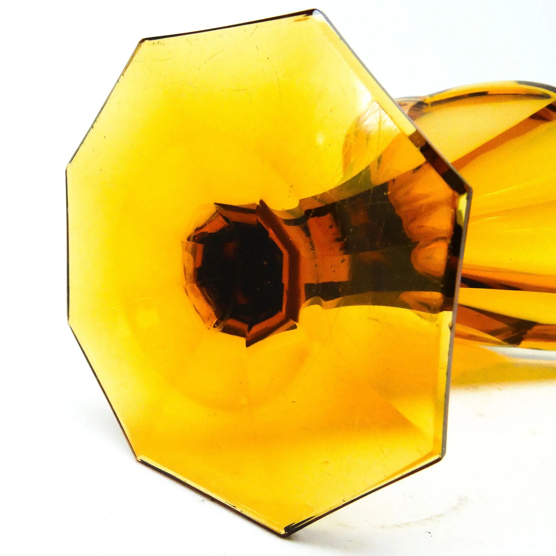 Art Deco vase, crystal, Moser, Czechoslovakia, 1930s
